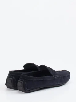Studio Mode – Slipper aus Veloursleder Dunkelblau