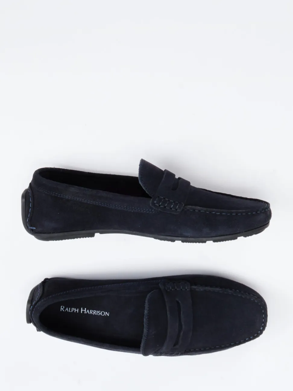 Studio Mode – Slipper aus Veloursleder Dunkelblau
