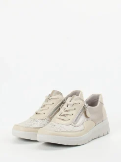 Stuppy – Komfort-Sneaker aus Stretchleder beige