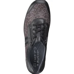 Stuppy – Komfort-Sneaker aus Kalbleder und Textil anthrazit