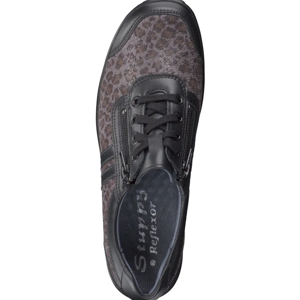 Stuppy – Komfort-Sneaker aus Kalbleder und Textil anthrazit