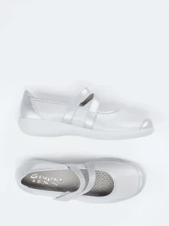 Stuppy – Mary Jane Ballerina aus Stretch in Silber