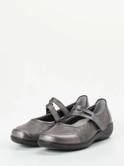 Stuppy – Mary Janes aus Stretch mit Metallicfinish