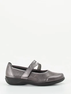 Stuppy – Mary Janes aus Stretch mit Metallicfinish