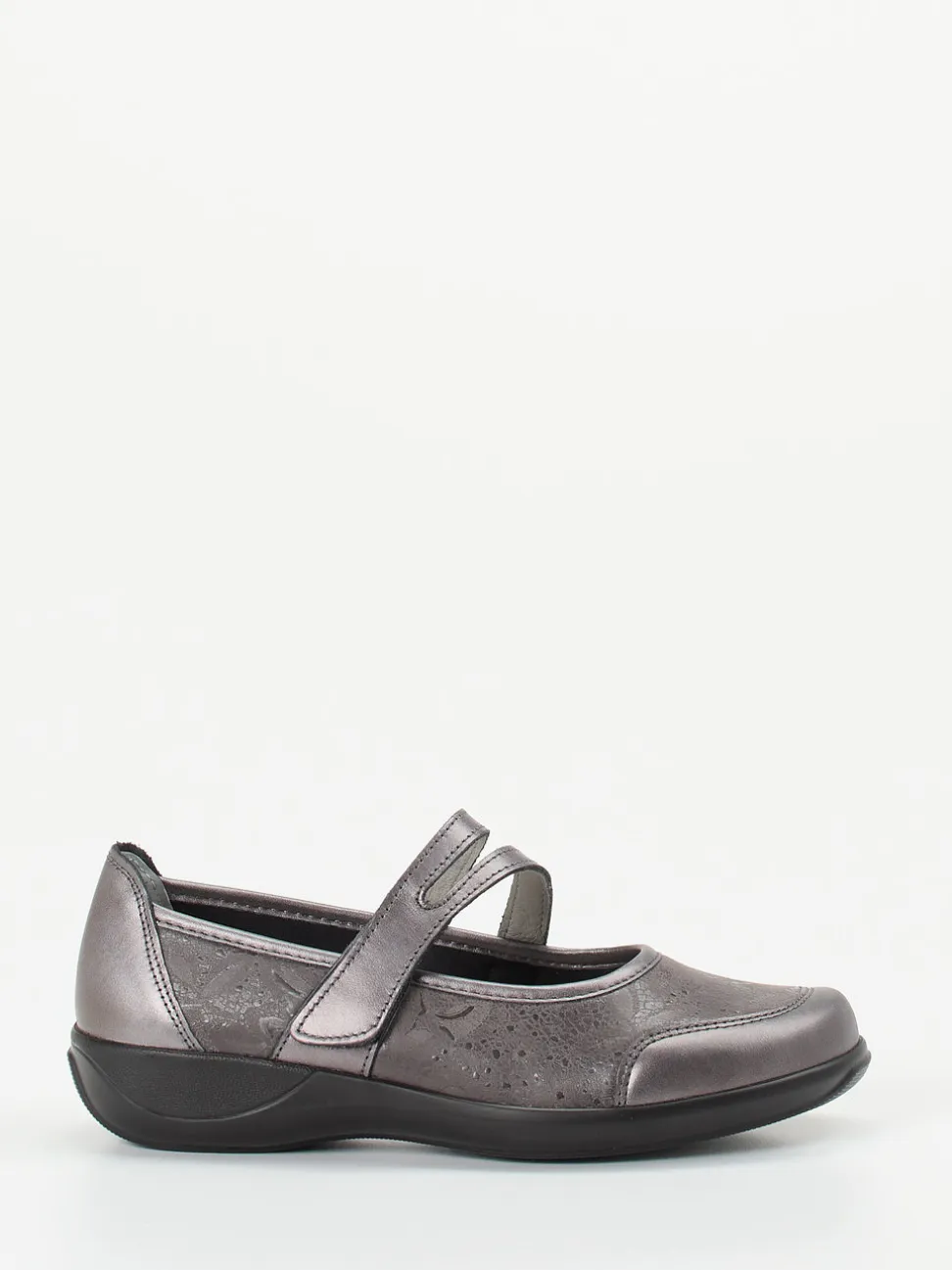 Stuppy – Mary Janes aus Stretch mit Metallicfinish