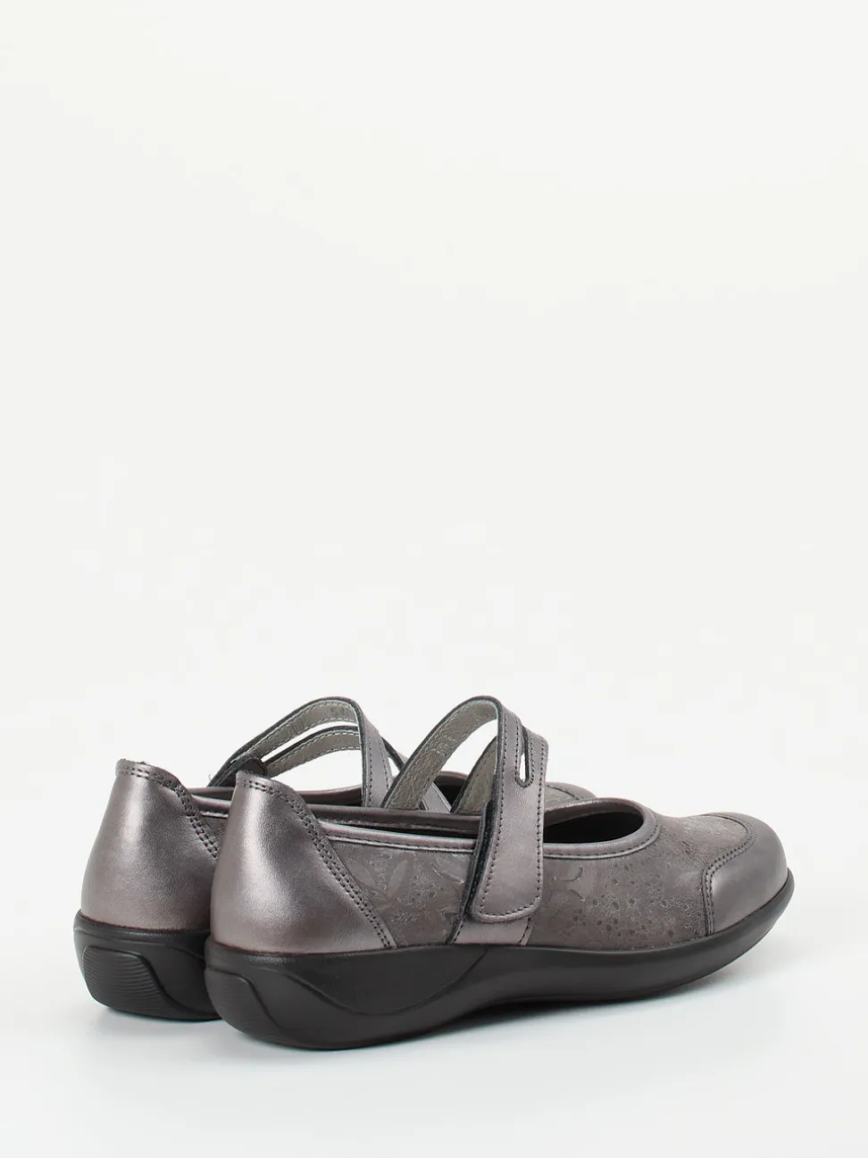 Stuppy – Mary Janes aus Stretch mit Metallicfinish