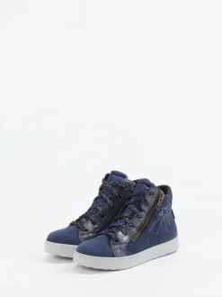 Superfit – High-Top Sneaker aus Veloursleder Dunkelblau