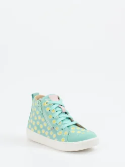 Superfit – High-Top Sneaker aus geprägtem Leder Mintgrün