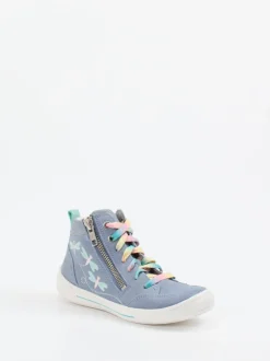 Superfit – High-Top Sneaker aus Veloursleder jeansblau