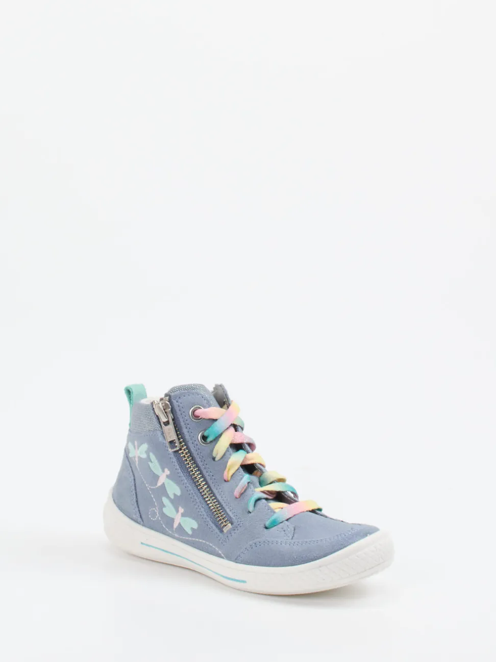Superfit – High-Top Sneaker aus Veloursleder jeansblau