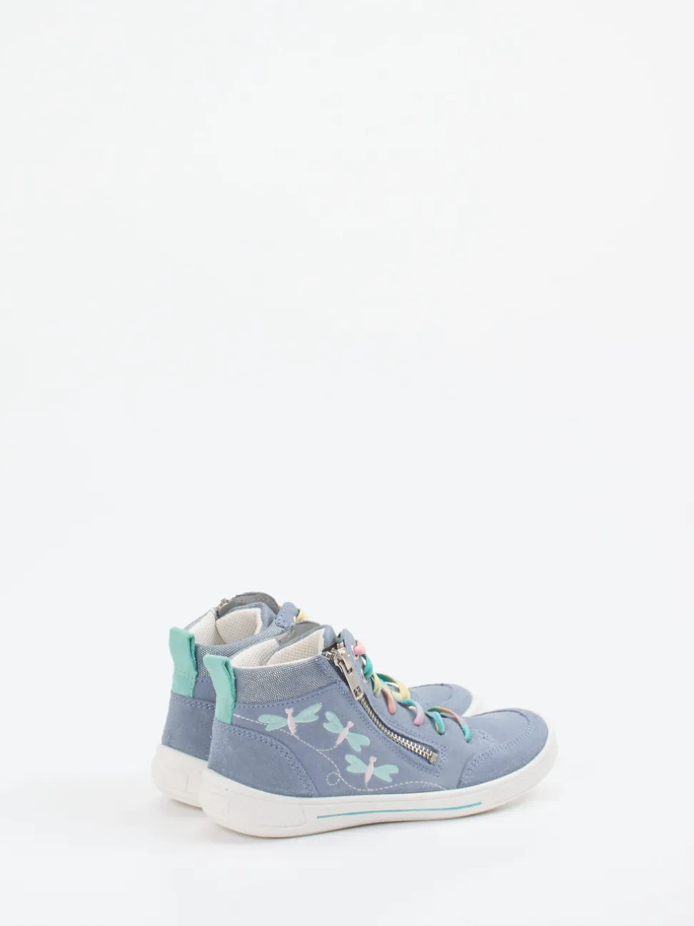 Superfit – High-Top Sneaker aus Veloursleder jeansblau