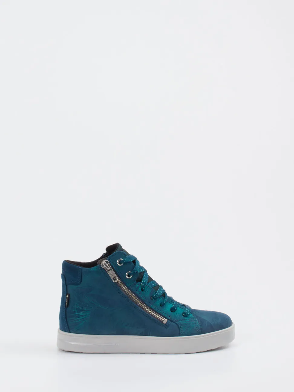 Superfit – High-Top Sneaker aus Veloursleder petrol