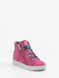 Superfit – High-Top-Sneaker aus Veloursleder pink