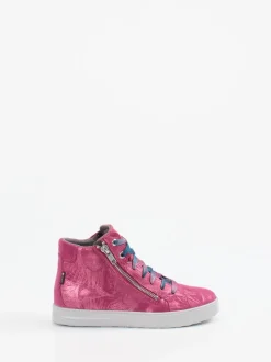 Superfit – High-Top-Sneaker aus Veloursleder pink