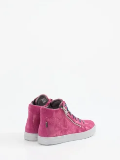 Superfit – High-Top-Sneaker aus Veloursleder pink