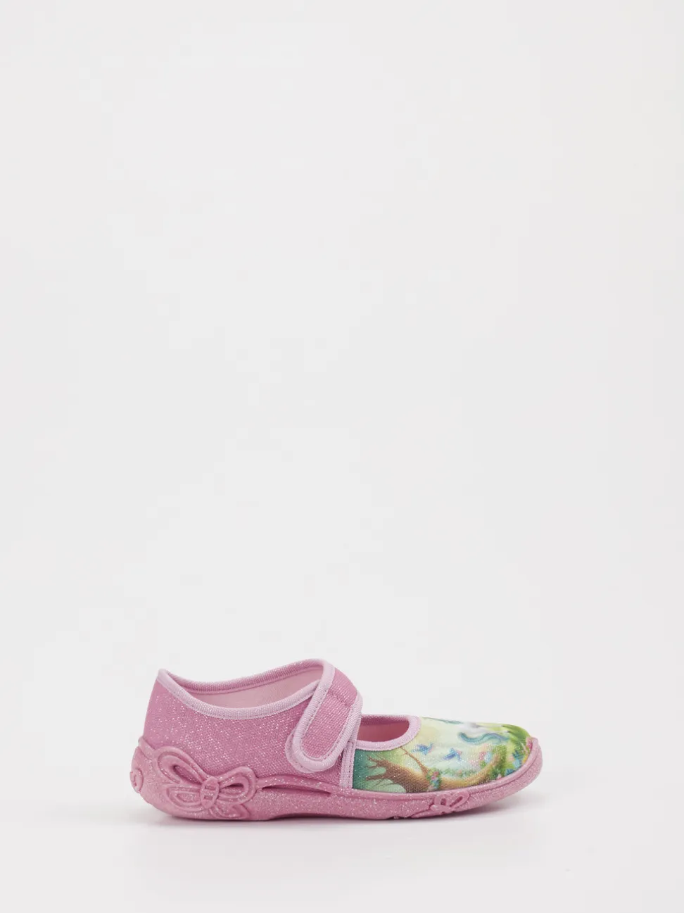 Superfit – Kinderhausschuh aus Textil rosa mit Glitzer