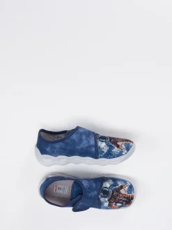 Superfit – Kinder-Hausschuh aus Textil jeansblau
