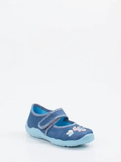 Superfit – Kinderhausschuh aus Textil in Jeansblau