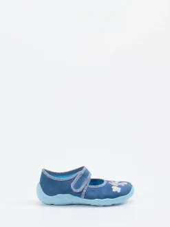 Superfit – Kinderhausschuh aus Textil in Jeansblau