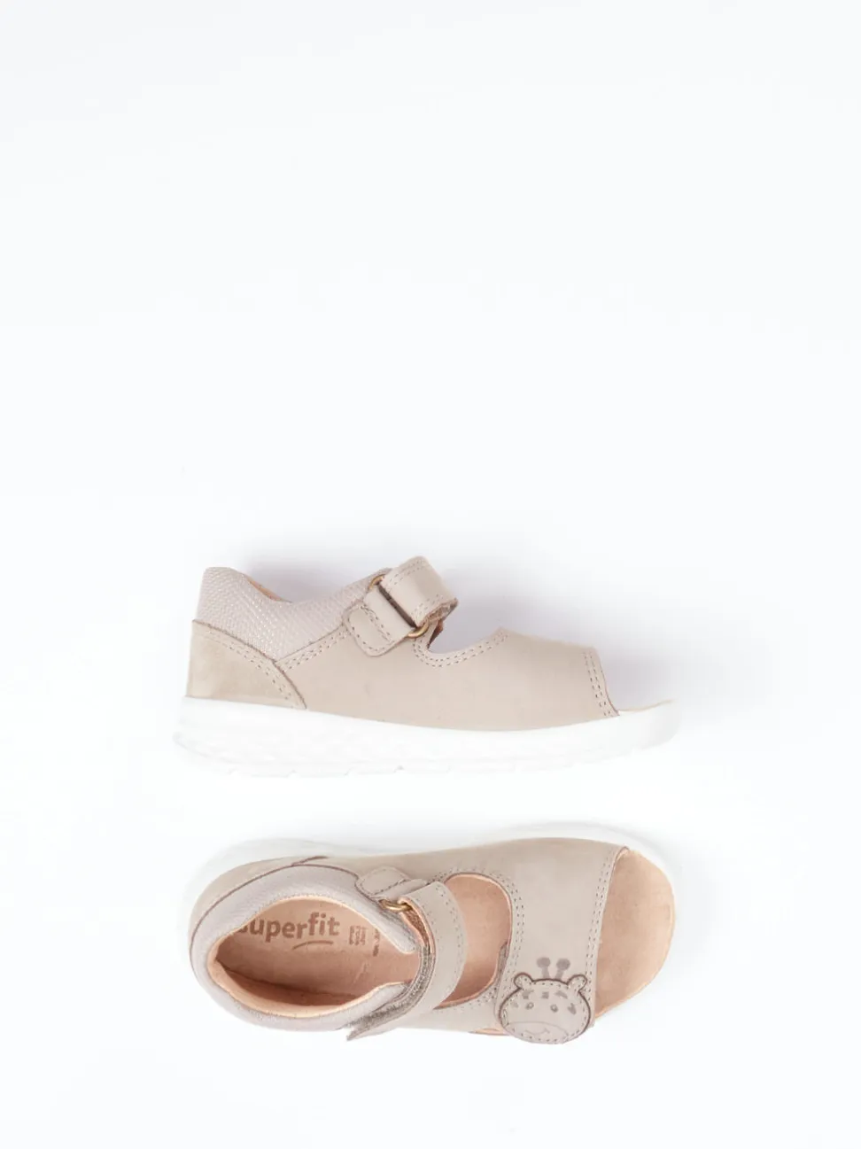 Superfit – Kleinkind-Sandalen aus Nubukleder beigebraun