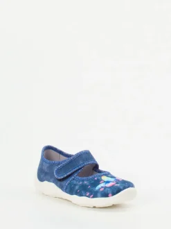 Superfit – Klettballerina aus Textil Dunkelblau