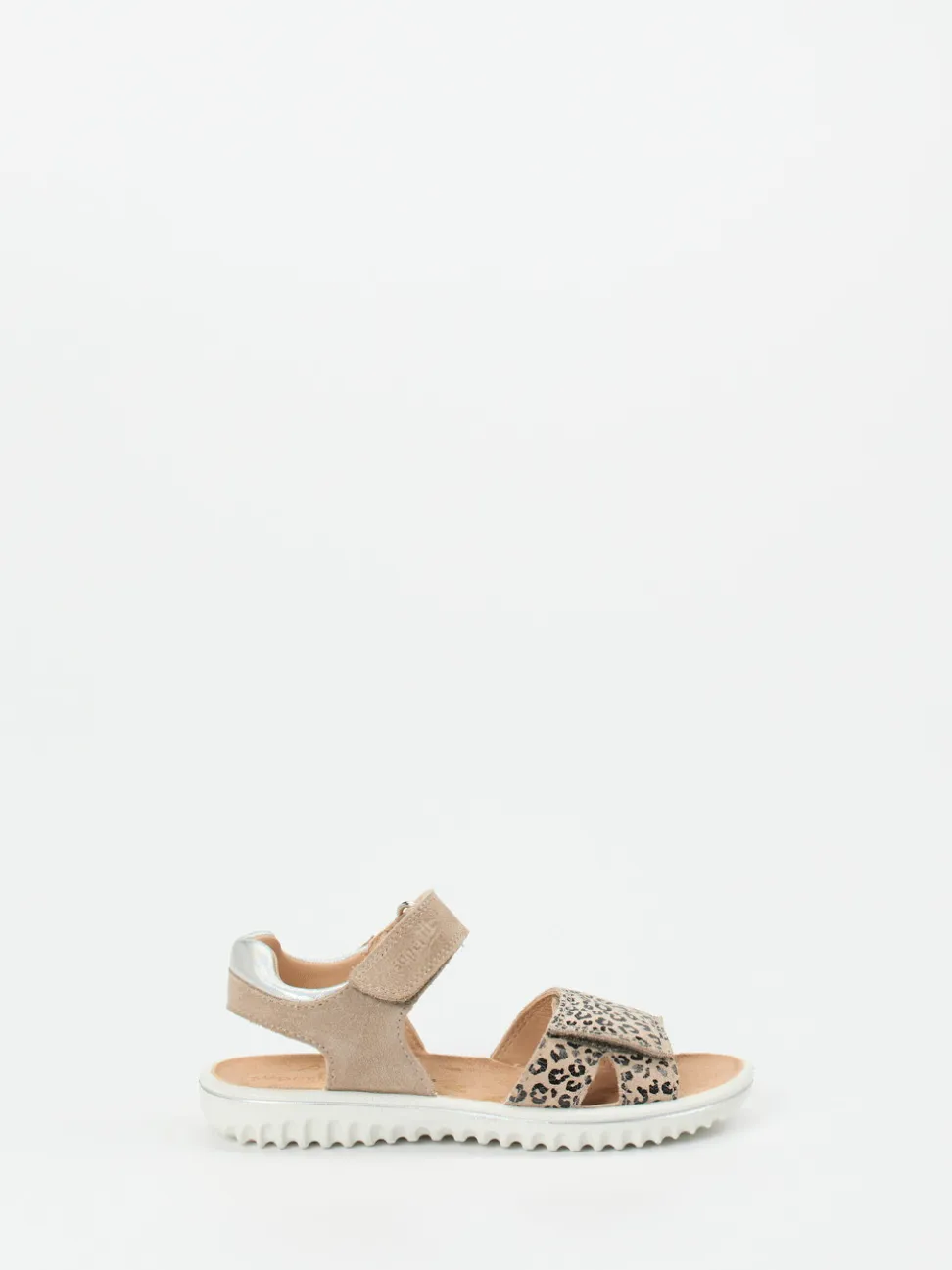 Superfit – Klettsandale aus Leder mit Leopardenmuster