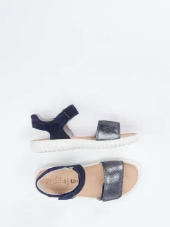 Superfit – Klettsandale aus Veloursleder Dunkelblau