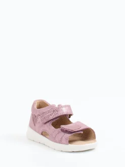 Superfit – Klettsandalen aus Veloursleder in Rosa