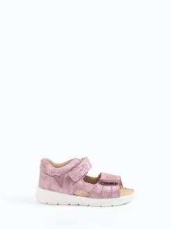 Superfit – Klettsandalen aus Veloursleder in Rosa