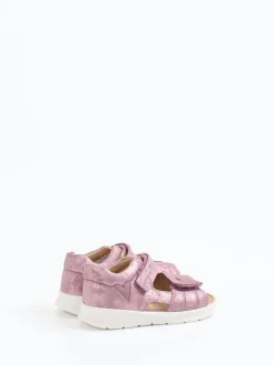 Superfit – Klettsandalen aus Veloursleder in Rosa