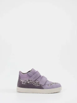 Superfit – Klett-Sneaker aus Veloursleder in Flieder