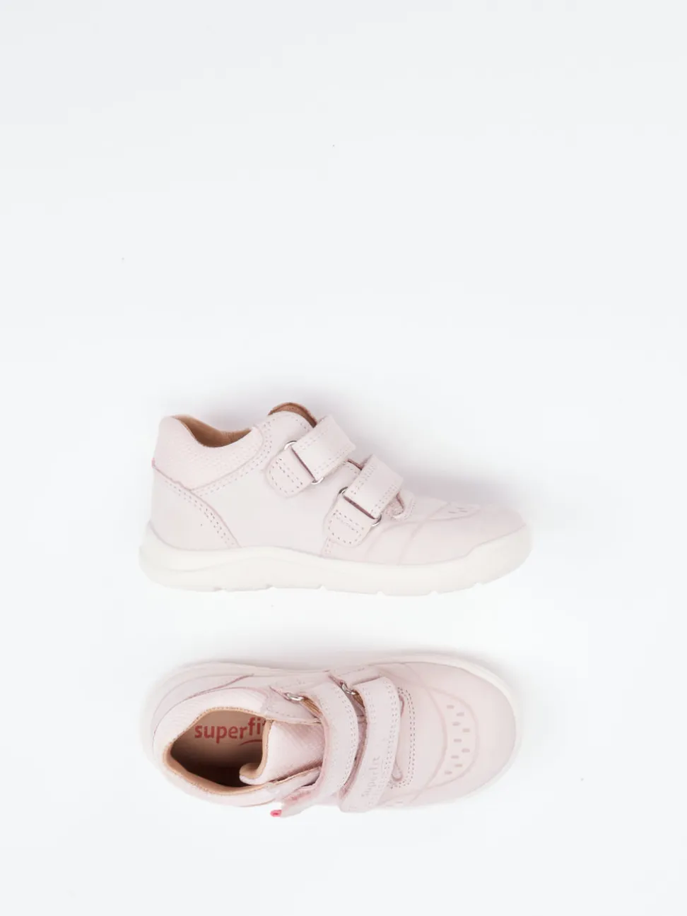 Superfit – Klett-Sneaker aus Nubukleder in Rosa
