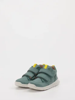 Superfit – Lauflernschuhe aus Leder in Petrolgrün
