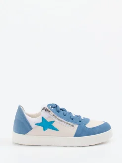 Superfit – Low-Top Sneaker aus Veloursleder cremeweiß