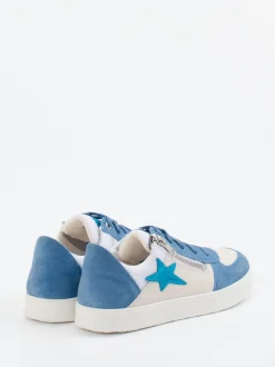 Superfit – Low-Top Sneaker aus Veloursleder cremeweiß