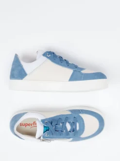 Superfit – Low-Top Sneaker aus Veloursleder cremeweiß