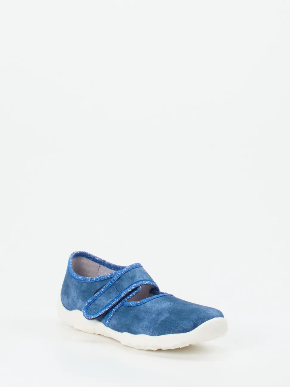 Superfit – Mary Janes aus Textil in Jeansblau