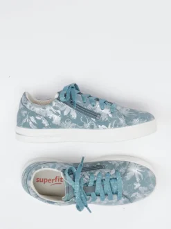 Superfit – Sneaker aus Leder mit Glitzerschnürung