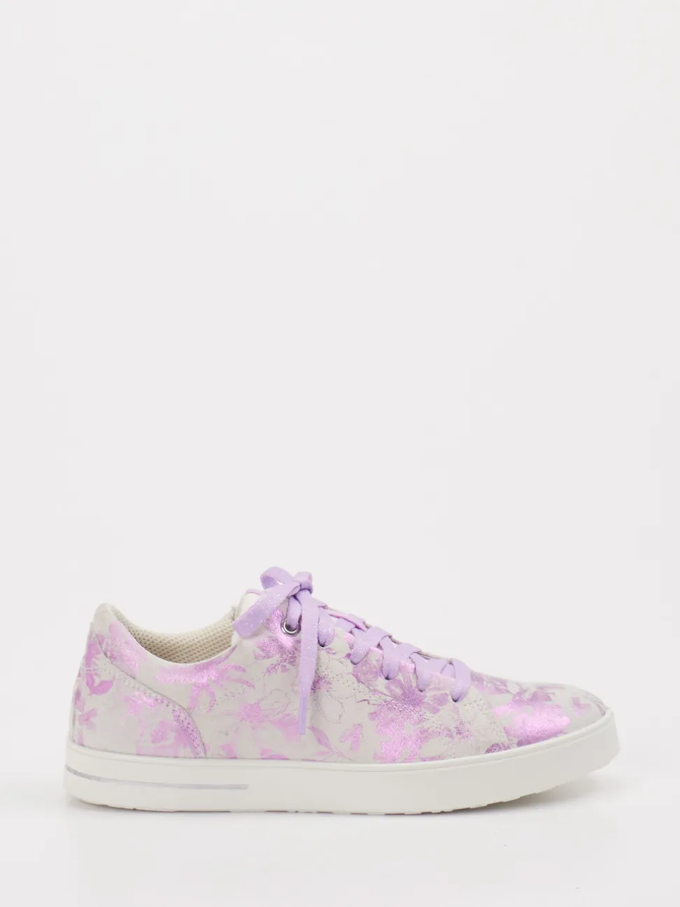 Superfit – Sneaker aus Leder mit Metallic-Blumenprint
