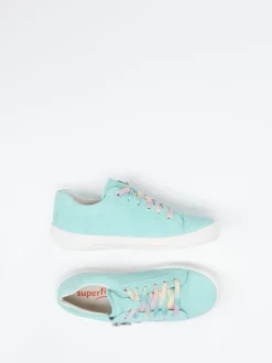 Superfit – Sneaker aus Veloursleder in Mintgrün