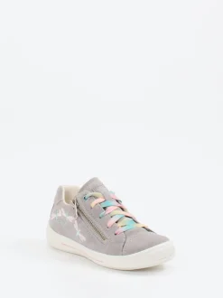 Superfit – Sneaker aus Veloursleder hellgrau
