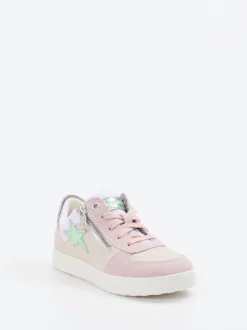 Superfit – Sneaker aus Veloursleder in Rosé