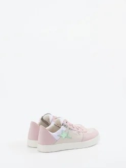 Superfit – Sneaker aus Veloursleder in Rosé