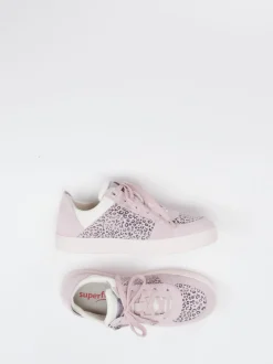 Superfit – Sneaker aus Veloursleder in Rosé