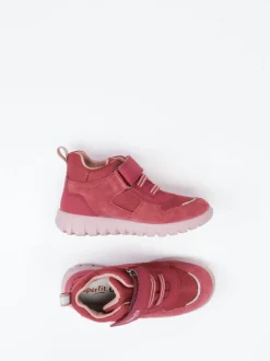 Superfit – Sneaker Mid-Cut aus Veloursleder pink