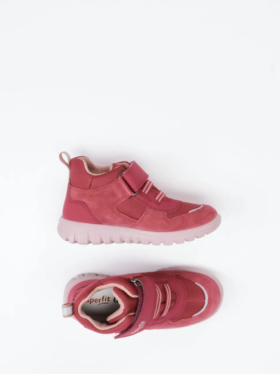 Superfit – Sneaker Mid-Cut aus Veloursleder pink