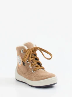 Superfit – Stiefeletten aus Veloursleder sandbeige