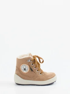 Superfit – Stiefeletten aus Veloursleder sandbeige