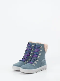 Superfit – Winterboots aus Veloursleder in Blaugrau