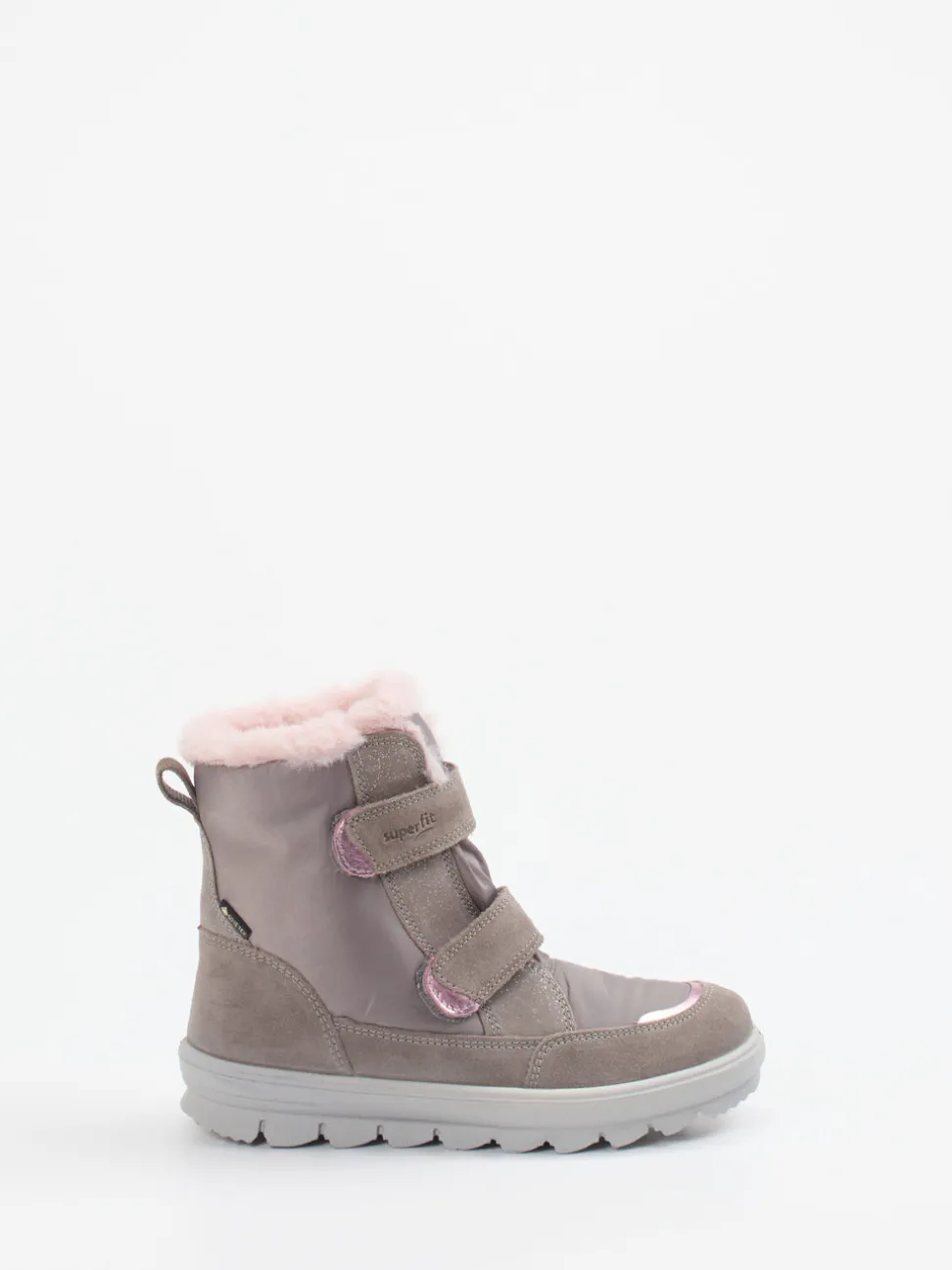 Superfit – Winterstiefel aus Veloursleder in Taupegrau